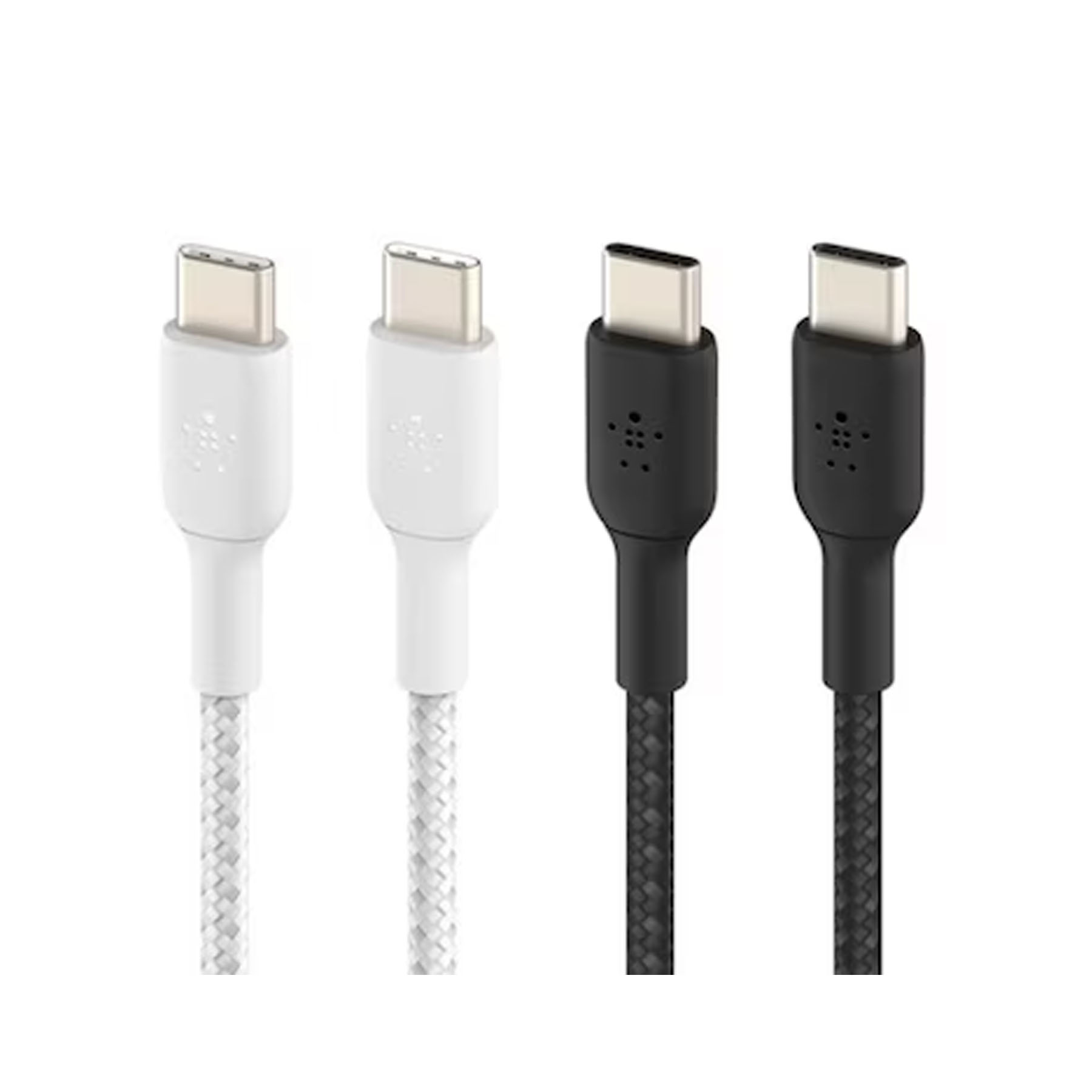 Belkin Cable - BoostCharge Braided USB-C to USB-C 100W 2M - CAB014bt2MWH & CAB014bt3MBK